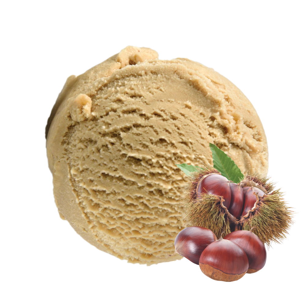 glace marrons avec brisures de marrons glacés - glaces de lyon - made in france