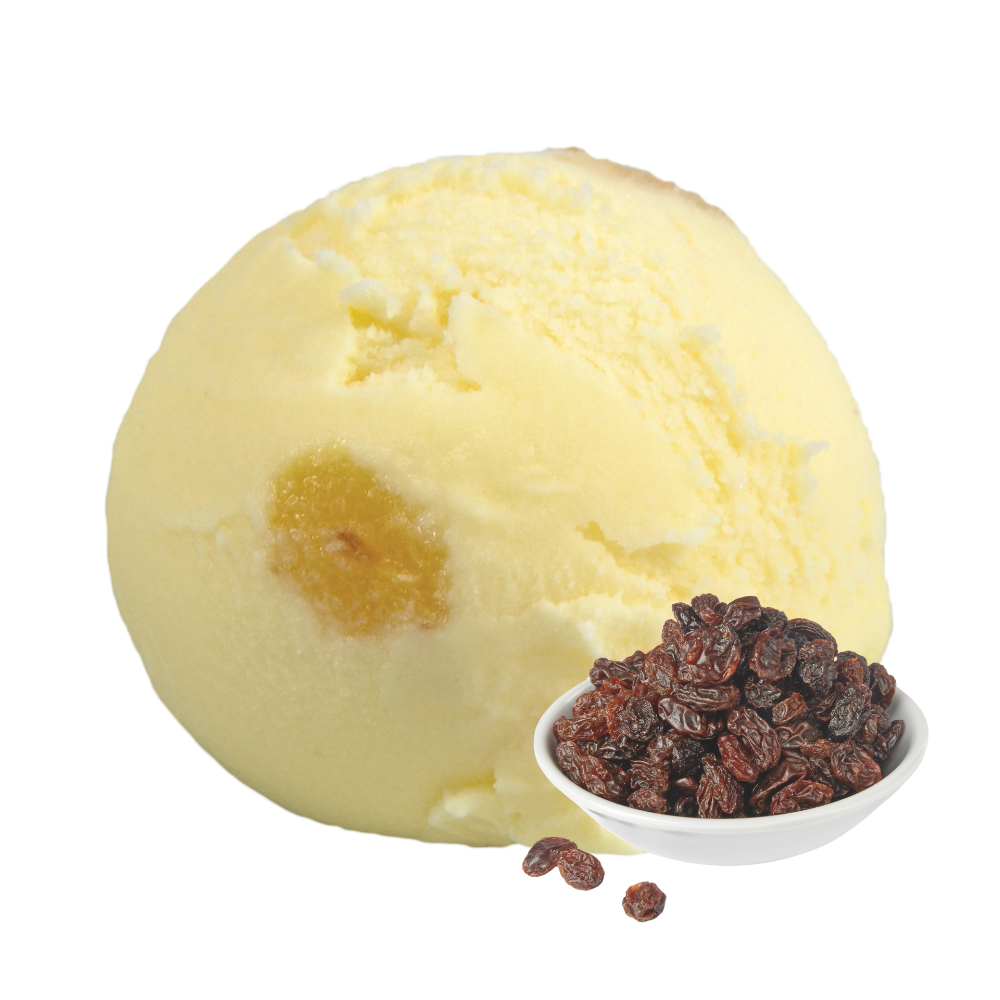 glace rhum raisins au rhum des antilles - glaces de lyon - made in france