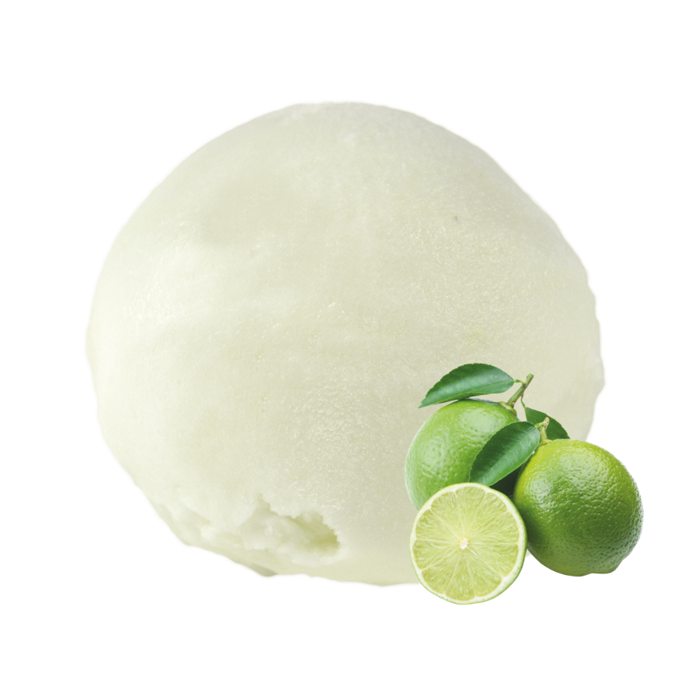 Glace de Lyon - boule de glaces - parfum Citron vert des Amériques - glace citron vert - glace fabriquée en France - crème glacée - glace artisanale - made in France